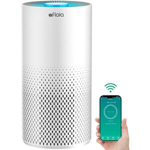 Afloia Air Purifiers for Bedroom Home Large Room, 2.4GHz Wi-Fi Smart 3 in 1 Filter Air Purifiers for Pets Allergy Odor Smoke Dust Mold Pollen, Air Cleaners Work with Alexa and Google Assistant (Black)