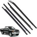 maXpeedingrods Door Belt Window Molding Weatherstrip Trim Seal Belt Rear Compatible with Toyota Tundra 2000-2006 Double Cab Replace 75740-0C022 75730-0C022 75720-0C010 75710-0C010