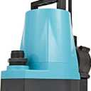 Little Giant 5-ASP-LL 115-Volt, 1/6 HP, 1500 GPH Automatic Aluminum Utility Pump with Low-Level Piggy-back Diaphragm Switch, 18-Ft. Cord, Blue, 505717