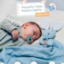 Baby Lovey Blanket  Muslin Security Blanket with Plush Bunny for Newborn or Boys  Soft and Cozy Lovey 24 x 24 inches