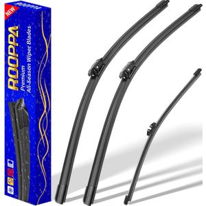 3 Wipers Replacement for 2017-2022 Mini Cooper Countryman, Windshield Wiper Blades Original Equipment Replacement - 23"/21"/10" (Set of 3)