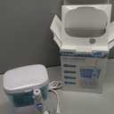 TUREWELL Water Flossing Oral Irrigator, 600ML Dental Cleaner 10 Adjustable Pressure, Electric Oral Flosser for Teeth/Braces, 8 Replacement Jet Tips for Family (White)