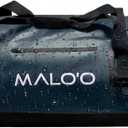 Maloo Waterproof Dry Duffel, Heavy-Duty Roll Top Waterproof Gear Bag with Shoulder Strap & Molle Loops, Marine Duffel for Kayaking, Boating, Camping, Beach & Travel, Black, 100L