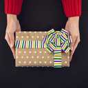 5 x Mardi Gras Ribbons Bows for Wreath, 2.5 Inch 10 Yards Glitter Gold Green Purple Stripes Ribbon Fat Tuesday Holiday Craft Wired Edge Ribbons for Gift Wrapping Mardi Gras Party Decorations (Style 3: Stripes)