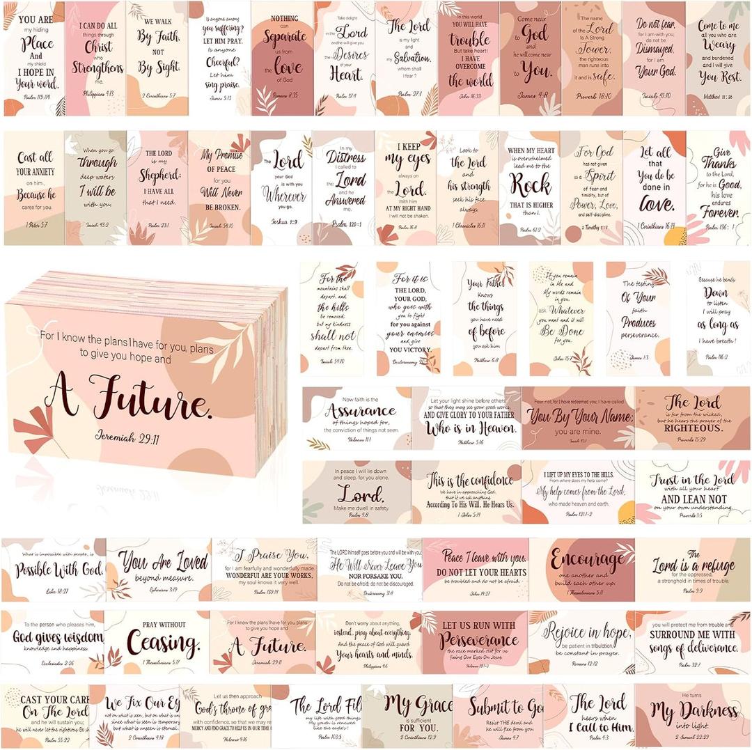 Estune 230 Pcs Bible Verse Cards with Full Scripture Bulk Mini Prayer Cards Women Men with Assorted Motivational Inspirational Gospels Quote Bulk for Friend Religious Christian Gift(Boho Style)