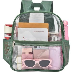 Oraben Clear Backpack for Stadium Events, Stadium Approved 12 x 6 x 11, Small Clear Backpack for Concerts School Works, Fast Security Check, Waterproof PVC, Adjustable Straps, Women Men