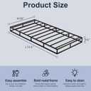 Box Spring, Metal Frame Mattress Foundation with Fabric Cover, Easy Assembly, Noise-Free (5 Inch, Twin)