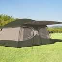 Vidalido Tents 8-10 Person Camping Tent with Extended Vestibule 2 Room Weather Resistant Family Tents Easy Install Waterproof Outdoor Tent for Camping Hiking (Green)