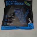 Lux Dual Grip Socks - Soccer Grip Socks for Men and Women. GripArray Performance & Comfort (Large, White)