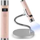 JODSONE Magnetic Bracket U V LED Nail Lamp Cordless Rechargeable Gel Polish Dryer Portable with Smart Sensor 2 Timers LCD Screen for Home DIY & Salon