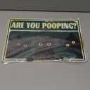 Funny Bathroom Decor Wall Art Cute Black Cat Metal Tin Sign Are You Pooping Restroom Decoration Vintage Signs Posters Gifts for Home Toilet 12X8 Inches