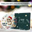 Mouse Christmas Ornaments 2025, Double Side Ceramic Ornament for Christmas Decorations, Cute Mouse Gifts for Animal Lovers, Friends, Family, Rat Animal Ornaments for Holiday Hanging Decor