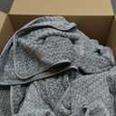 Ycosy 18 Piece Bath Towels Set,100% Microfiber Family Bathroom Towel with Hanging Loops-6 Bath Towels,6 Hand Towels,6 Washcloths,Quick Dry Highly Absorbent Shower Towel for Bathroom,Hotel,Spa-Grey