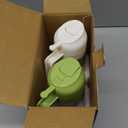 TrendPlain 16oz/470ml Glass Olive Oil Sprayer for Cooking  2 in 1 Olive Oil Dispenser Bottle for Kitchen Gadgets and Air Fryer Accessories, Salad, BBQ - White & Green