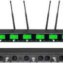 Wireless Microphone System 6 Channel Microphones Pro UHF 6 Handheld Karaoke DJ Karaoke System 6 Whole Metal Karaoke System Church Speaking Conference Wedding Party