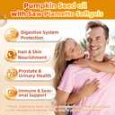 Pumpkin Seed Oil with Saw Palmetto, Vitamin D3 & Elderberry 300 Softgels (3000mg) Pure Virgin Oil 4-in-1 Supplement for Hair Health, Prostate & Urinary Support Non-GMO, Vegan