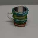 Painted Book Mug, Novelty 3d Painted Books Coffee Mug, Unique Colorful Resin Books Stack Coffee Cup, Collection Gifts For Readers Librarians Literature Lovers (#A)