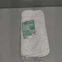 POLYTE 430 GSM Microfiber Lint Free Washcloth Face Towel, 13 x 13 in, 4 Pack (Waffle Weave) (White)