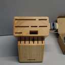 Farberware 22-Piece Never Needs Sharpening Triple Rivet High-Carbon Stainless Steel Knife Block and Kitchen Tool Set, Black, Durable ANDPrecision Cutlery