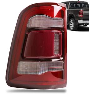 LED Tail Light Red Cover with Blind Spot Compatible With 2019-2023 Dodge Ram 1500 Left Driver Side Replace 68262531AH