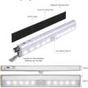 CCBASEBALL Motion Activated RV Step Lights, 10 LED Battery Operated Motorhome Motion Sensor led Light Strip, Magnetic Night Light Bar for Motorhome Travel,Travel Trailers, Camper (2 Pack)