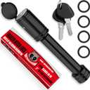 Trailer Hitch Lock - 5/8" Dia Locking Receiver Pin, Fits 3" Receiver, Class III & IV Hitch, Anti-Theft Lock, Black (1 Pack) (Suit 3-3.5 in)