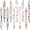 Tinlade 10 Pcs Christian Pens for Women Religious Ink Pens Easter Gifts Inspirational Quotes Bible Verse Ballpoint Funny Office Supplies for Women Men Coworker(Flower)