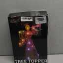 Smart Christmas Tree Topper, 3D Lighted Trumpeting Angel Topper with RGB LED Light, Gold Glittered Xmas Tree Topper with Music Sync, Timer, DIY Mode & APP Control for Indoor Holiday Decor, USB Powered