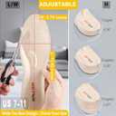WUTAIN Full Length Gel Height Increase Insoles - Heavy Duty Silicone Shoe Lifts for Leg Length Discrepancy - Trim to Fit Shock Absorption Inserts - Non-Slip Replacement Soles, 1 Pair, Large