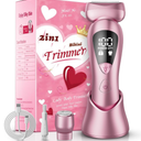 rategist Cordless Electric Razors for Women: Rechargeable Painless Bikini Trimmer for Body Hair - IPX7 Waterproof Shaver with LED Display for Face/Underarm/Leg Deep Blue