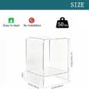 Clear Acrylic End Table/Nightstand,22" H Sleek and Durable Bedside Storage. Ideal for Bedrooms, Living Rooms, and Modern Interiors. (2 Tier- Bottom), 15.8" x 15.8" x 21.7"