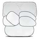 Silver Sun Shade Cover Folding Reflective Nylon For Car Front Rear Side Window