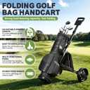 2-Wheel Golf Pull Cart, Adjustable Handle Height Push Bag Cart, Scoreboard