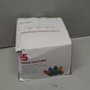 C7 LED Multicolor Christmas Tree String Lights, 25FT Colorful Christmas Lights Indoor Outdoor Hanging Decorations for House Garden Patio Party (Green Wire)