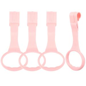 4Pcs Baby Playpen Pull up Rings, Pull up Rings for Play Pen, Playpen Accessories for Help Stand Up Walking Training Tool Newborn (Pink)