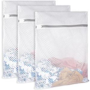 SUERIV Extra Large Honeycomb Mesh Laundry Bag125gsm Net Fabric Durable and Reusable Delicate Wash Bag,Travel Organization Bag for Lingerie,Clothes,Jeans,Bath Towel,Sock (3 Large)