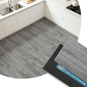 Art3d Wood Textured Click-Lock SPC Floor Tiles 24-Pack, 24x6 Inch Vinyl Floor Planks– Waterproof Flooring for Living Room, Kitchen, Basement, Ideal for New Home Buyers & Future Movers, Ash Brown