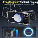 2 x PinLiSheng Anti-Yellowing Magnetic for iPhone 17 Pro Max Case with 1 Screen Protector [Mil-Grade Drop Protection] [Compatible with Magsafe] Shockproof Slim Transparent Protective Phone Case, Clear