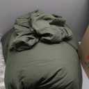 CozyLux Dark Olive Green King Size Comforter Set, 3 Pieces Solid Breathable Quilted Style Bedding Sets, Luxury Soft Bed Set with Down Alternative Comforter All Season (1 Comforter & 2 Pillowcases)