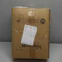 HIGOGOGO Square Stuffed Pouf Ottoman, Corduroy Poufs with Foam Chunk Filling, Furry and Fluffy Pouf Foot Stool Storage Ottoman, 21 X 21 Floor Poufs Foot Rest for Living Room, Orange (21.6 Inch)