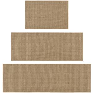 Artoid Mode Washable Non Slip Kitchen Rugs and Mats Set of 3, Rubber Backing Absorbent Kitchen Mats for Floor Front of Sink - 24"x36"+24"x60"+24"x72"