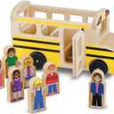 Melissa & Doug School Bus Wooden Play Set with 7 Play Figures