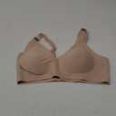 OEAK Womens Deep V Bras Wireless Comfortable Bra Supportive No Underwire Bras Tshirt Push Up Bralettes Plunge Seamless Bra (Large, Beige)