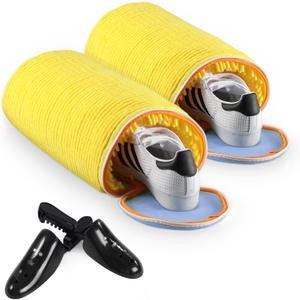 Shoes Laundry Bag Keep Shoes Clean, Shoe Wash Bag for Washing Machine, Reusable and Durable Zipper Shoe Washing Bag, Sneaker Tennis Shoe Cleaner Kit Include Pair of Adjustable Shoe Trees (Yellow)