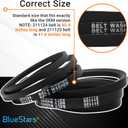 BlueStars 211124 & 211125 Washer Belt Assembly - Compatible with Whirlpool Maytag Jenn-Air Washers - Replaces 12112425 12112425VP 210024 AP4011179 PS2005284 22002570