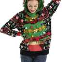 Women Ugly Christmas Sweater Unisex Funny Novelty Knit Pullover Men for Xmas Party (Large, 20052-fe)