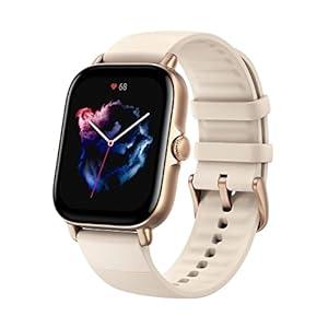 Amazfit GTS 3 Smart Watch 42mm for Android iPhone, Alexa Built-In, GPS, 12-Day Battery Life, Fitness Sports Watch with 150 Sports Modes, AMOLED Display, Sleep Heart Rate Health Tracker, White