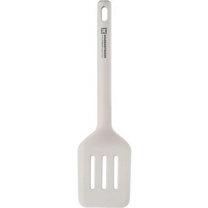 Light Gray Silicone Slotted Spatula: Cooking Turner with Heat Resistant, Non-stick Cookware Safe, Gentle Head Design, BPA Free (11.81inch x 3.15inch)