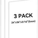 3PACK White Foam Board 24x363/16 inches, 5MM Foam Core Board Poster Board for School Projects Crafting and Art Displays Durable Lightweight Easy to Cut Ideal for Presentations, Signboards