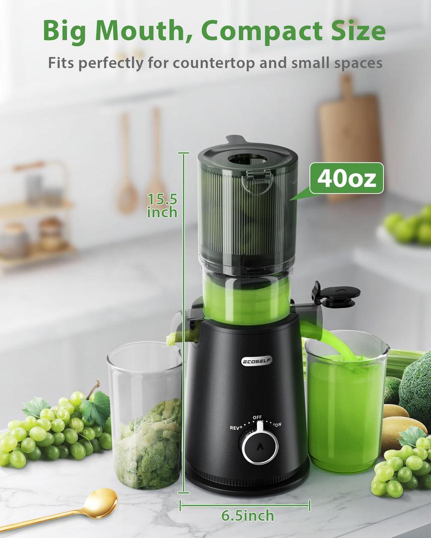 ECOSELF Big Mouth Slow Juicer, 40 oz